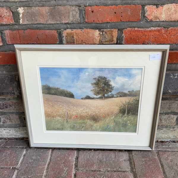Joy Brand watercolour painting of a field at Seer Green.