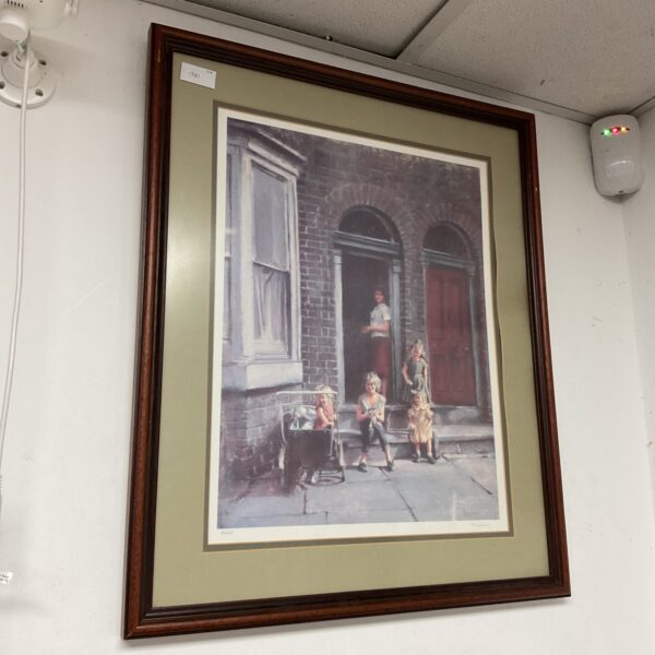 m grimshaw signed ltd ed print study of family in doorway