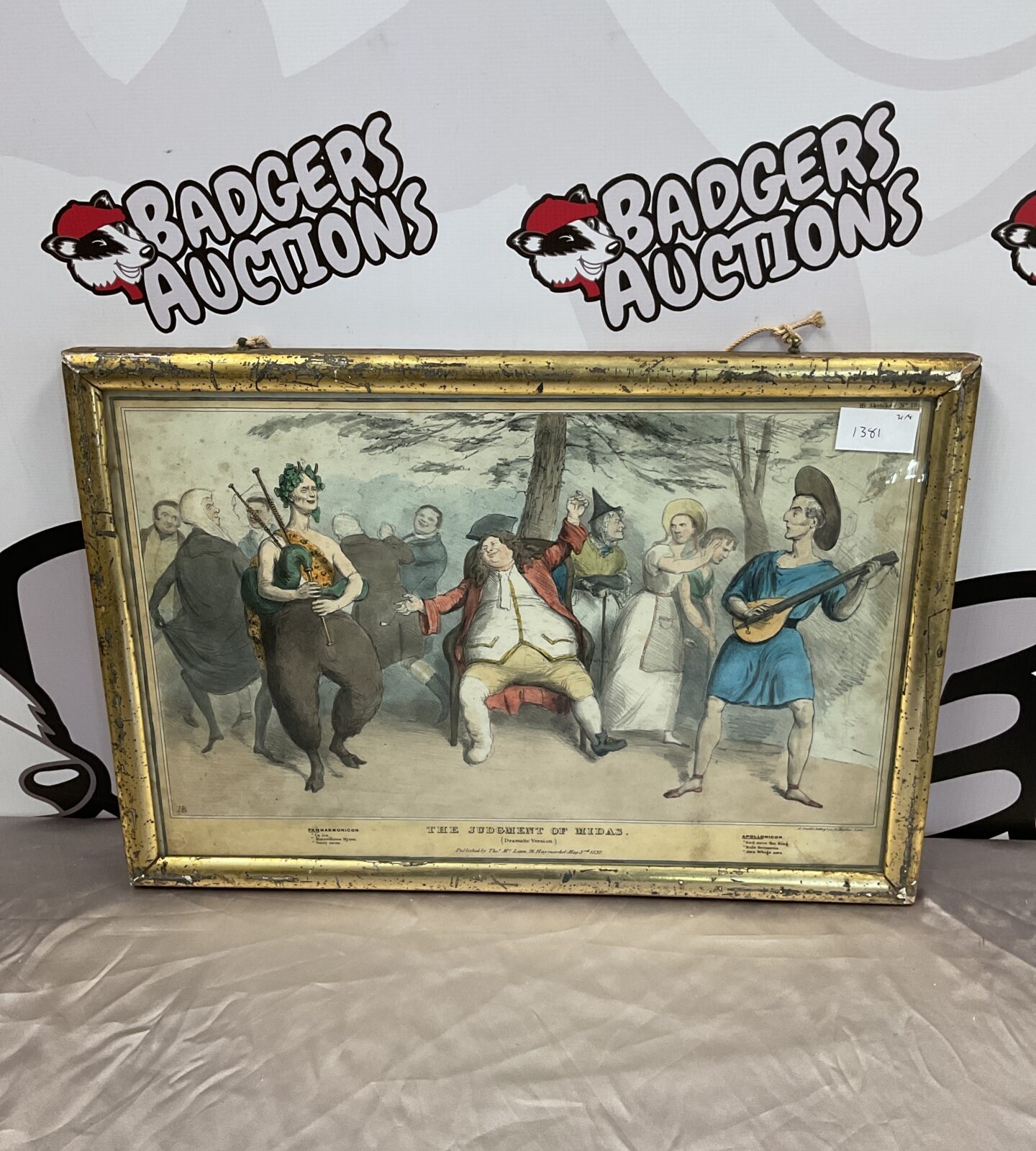 1832 thoms mclean political lithograph of the judgment of midas