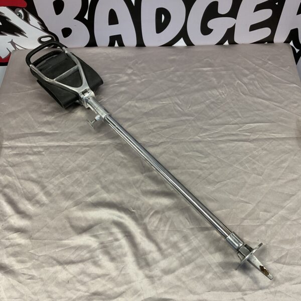 Black leather seated shooting stick
