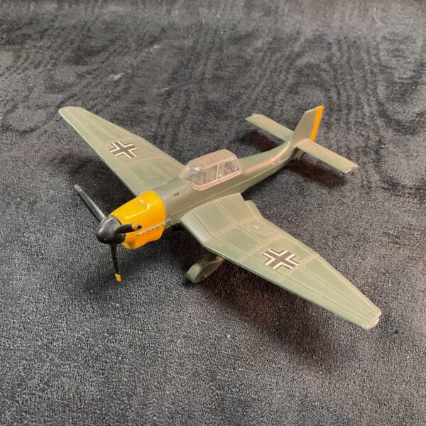Vintage Dinky Toys Ju-87 Stuka diecast model, front view.