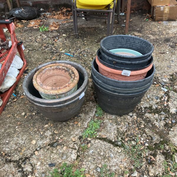 Job lot of garden pots