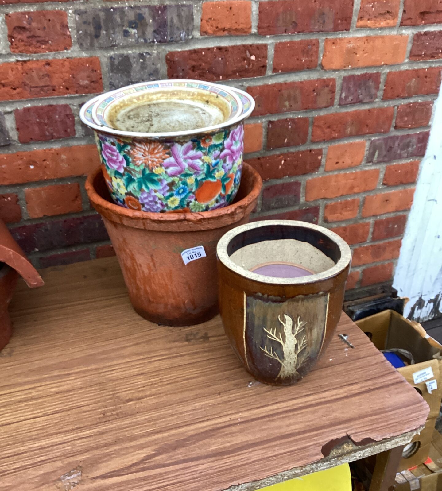Selection of garden pots