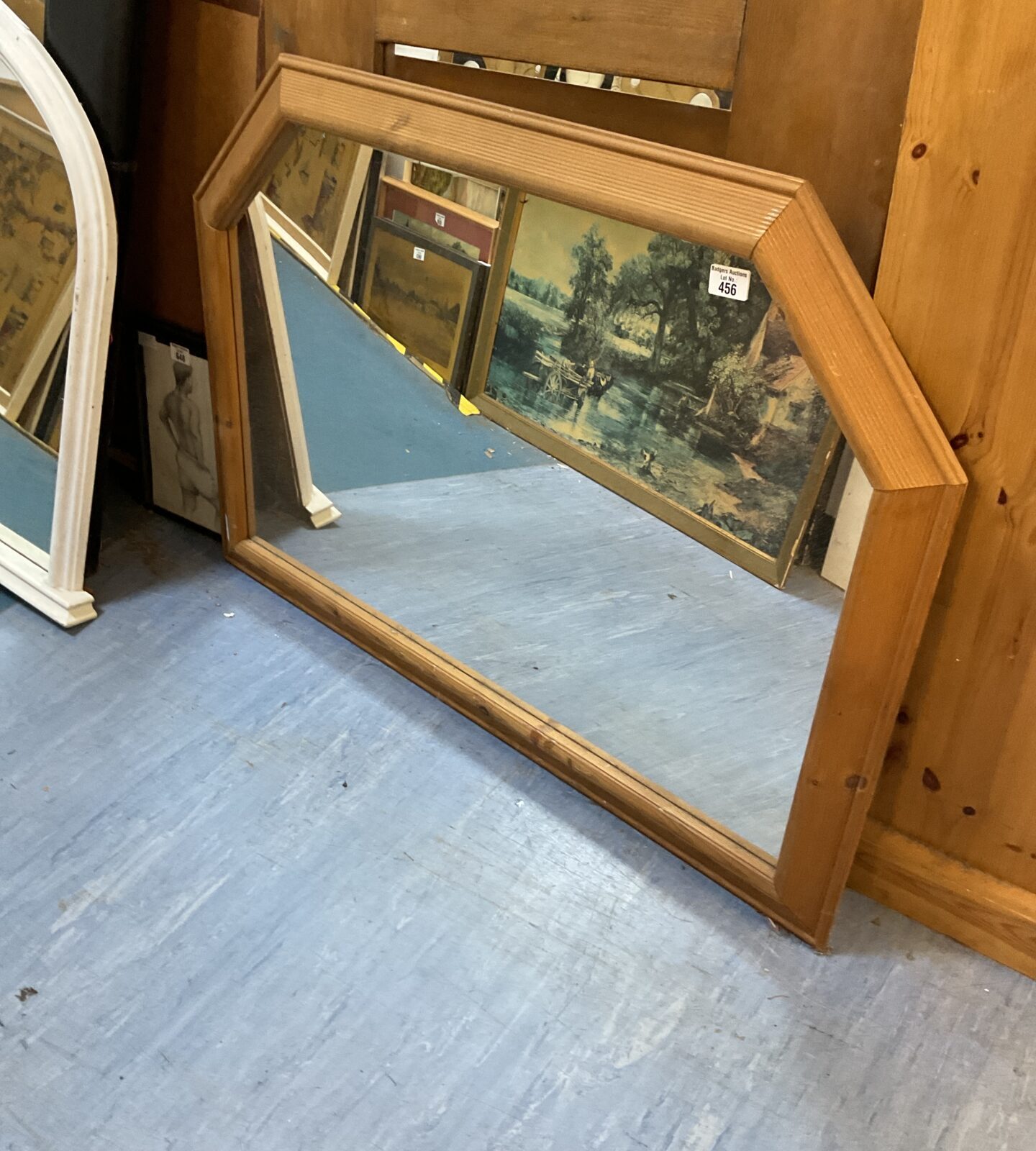 Pine frame mirror 29cm x 40 cm