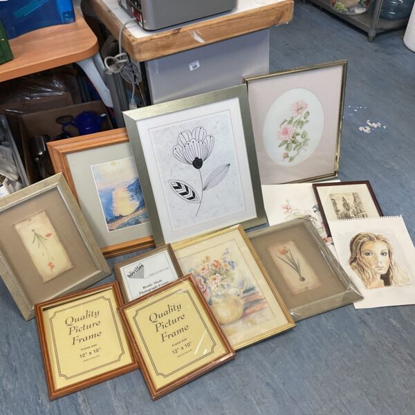 Collection of prints, artworks & frames