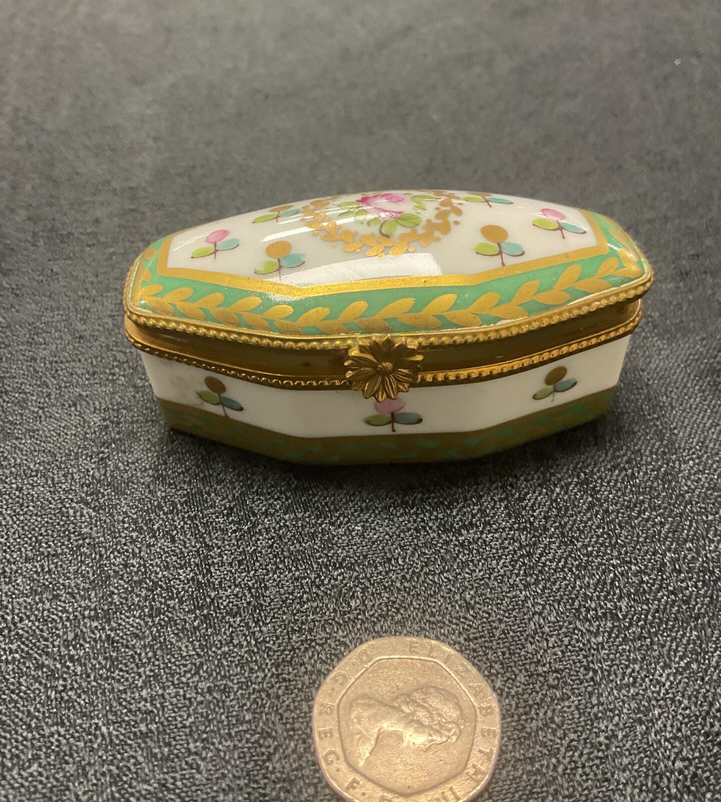 French porcelain trinket pot
