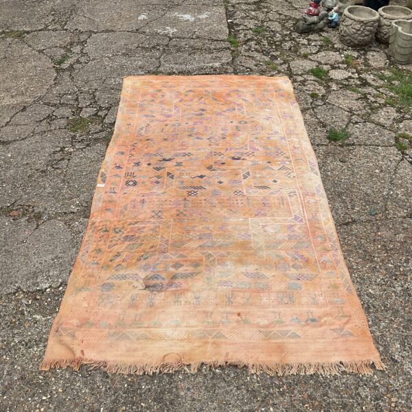 Vintage hand woven Egyptian rub 7x4ft
