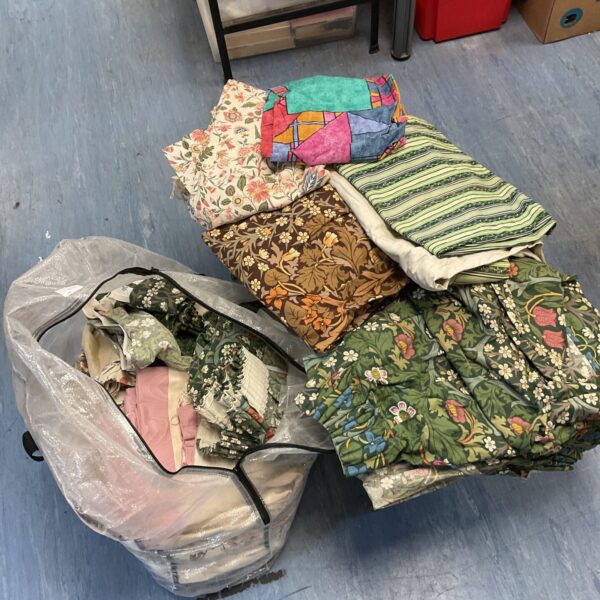 Large sack of vintage curtains