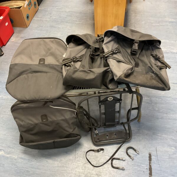 Btwin v100 clip bike pannier bag set