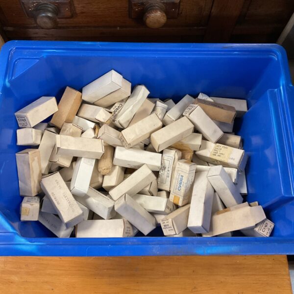 Lot of vintage radio valves for collectors and restoration.