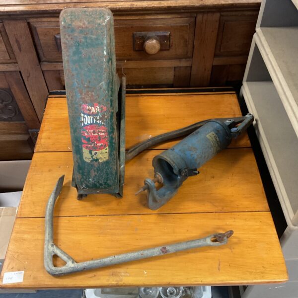 Vintage peters & russell inc foot pump, dakon clamp pump & drag anchor