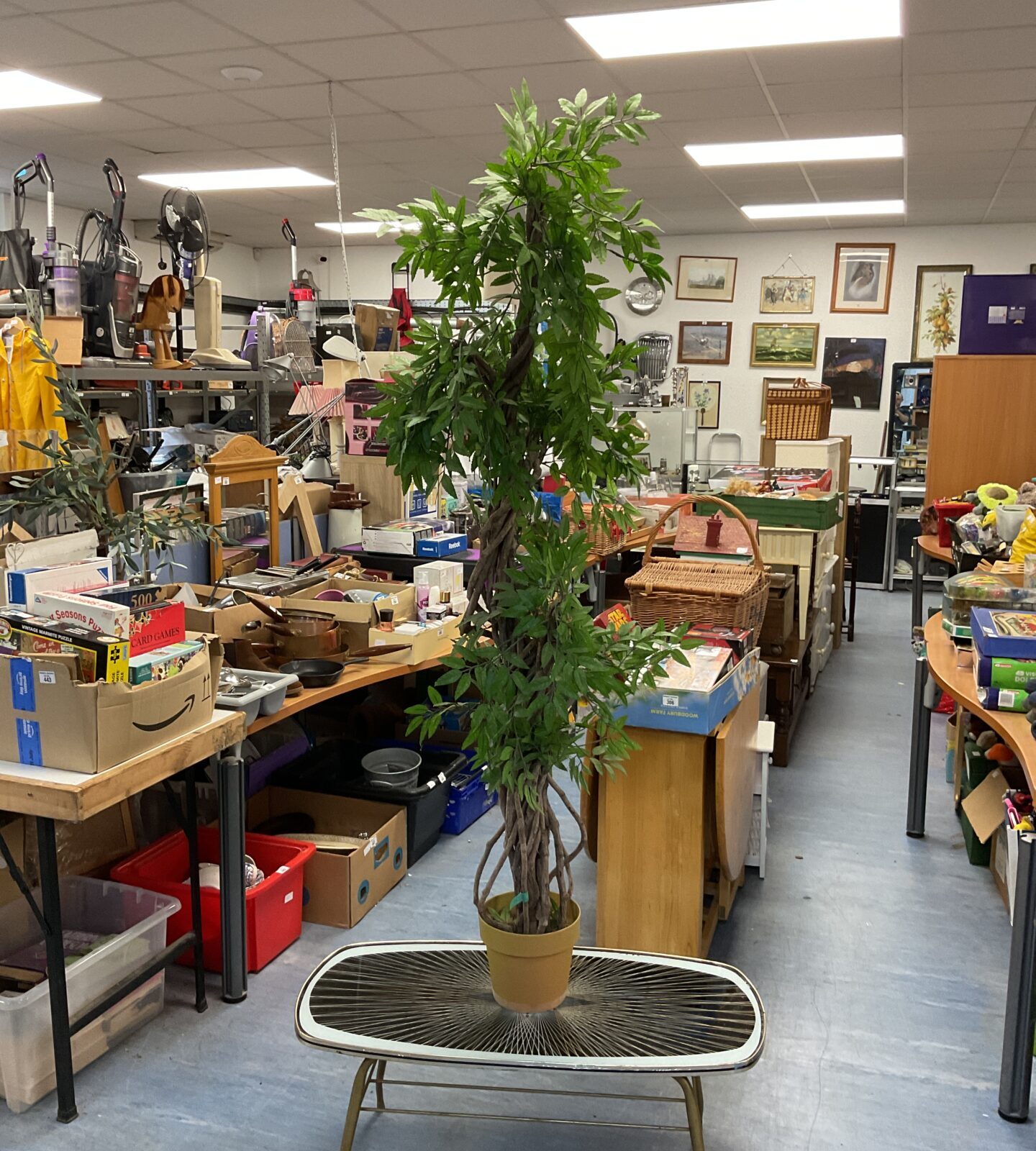 Large faux indoor tree