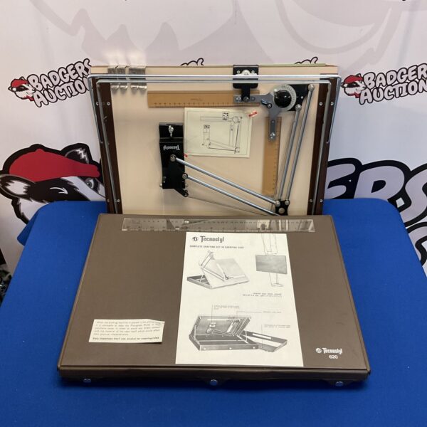 Vintage Tecnostyl 620 drafting set in carry case, technical drawing tools.