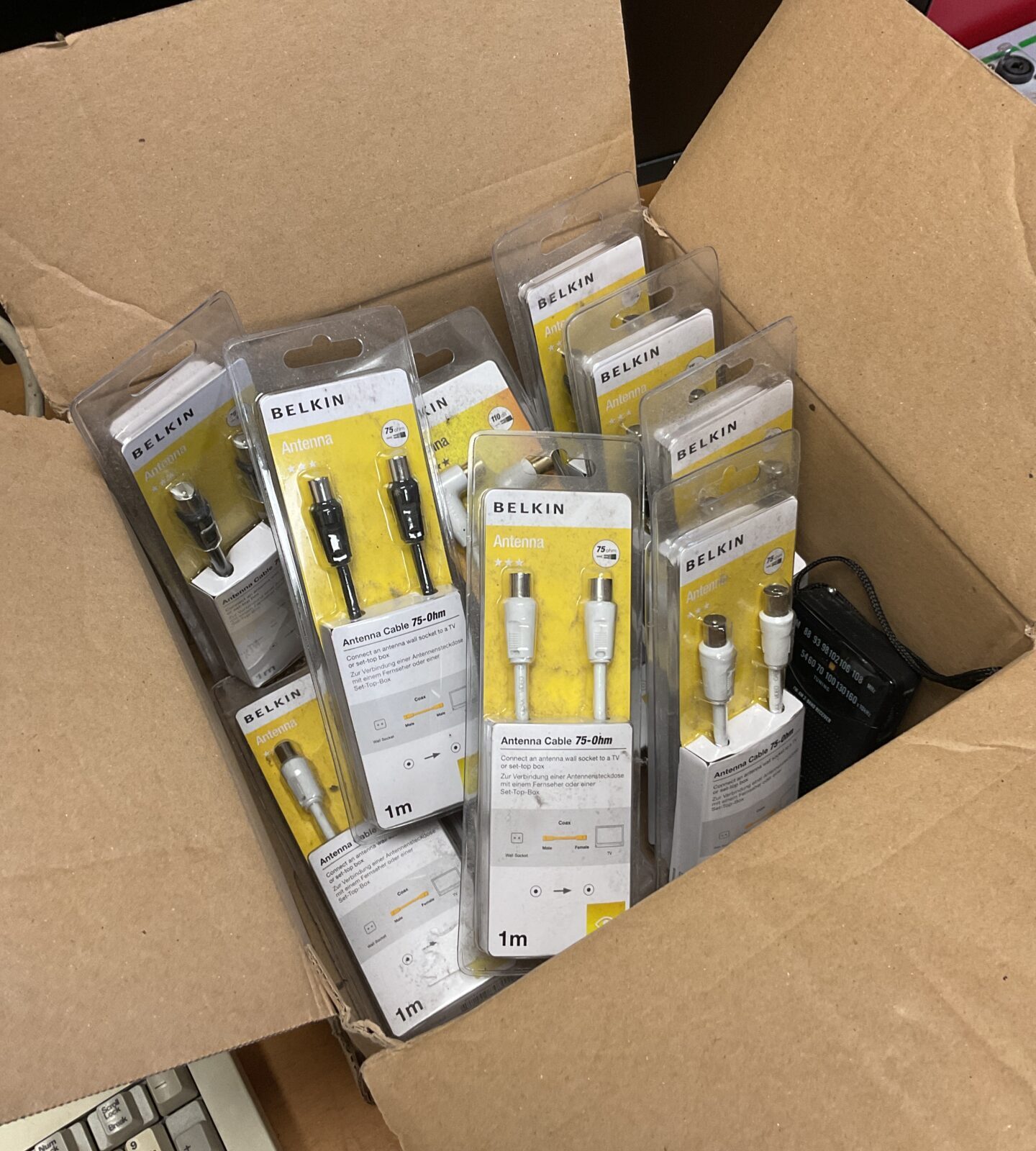 Box of new belkin  antenna cables