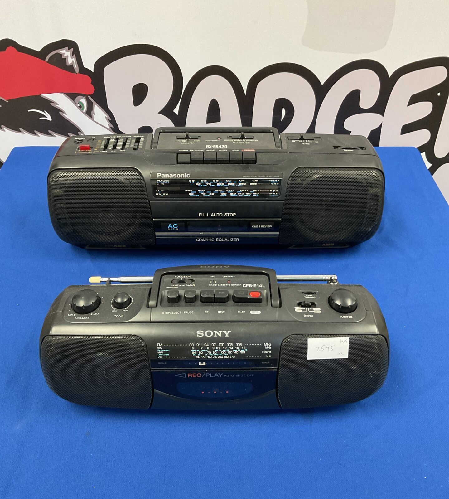 Sony cfs-e14l & Panasonic rx-fs420 cassette radio boomboxes