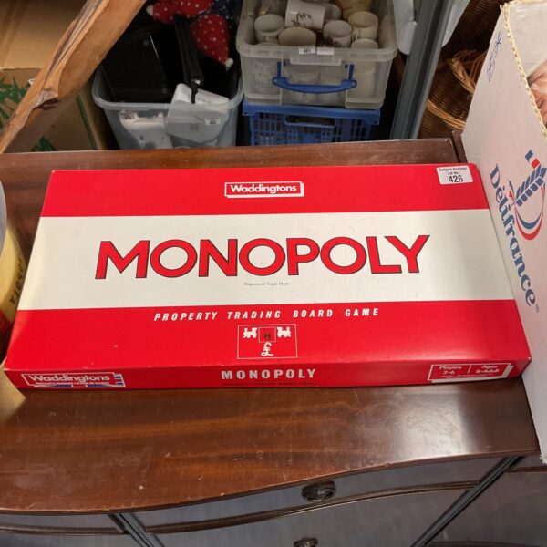Vintage Waddingtons Monopoly board game with box and contents.