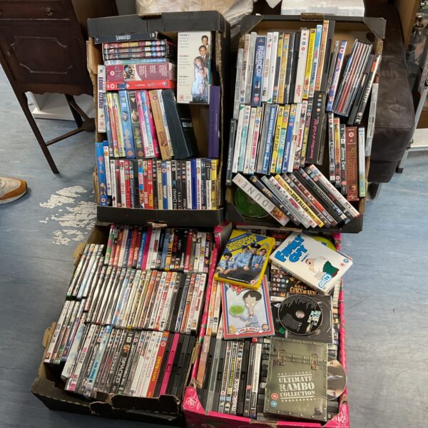 Four trays of dvds including boxsets