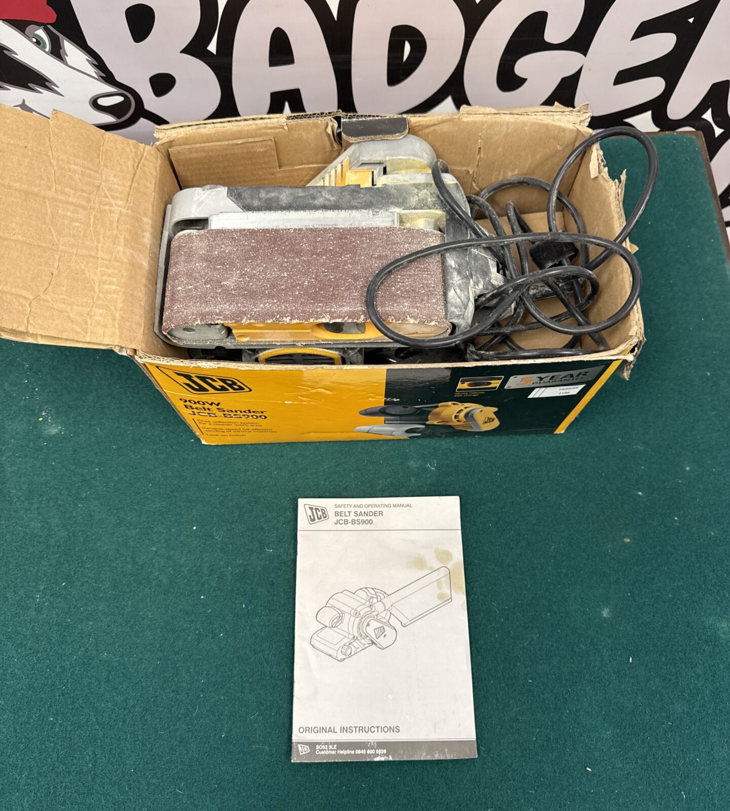 Jcb bs900 900w belt sander