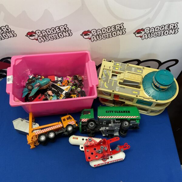 Mixed lot of diecast toy trucks and models for collectors.