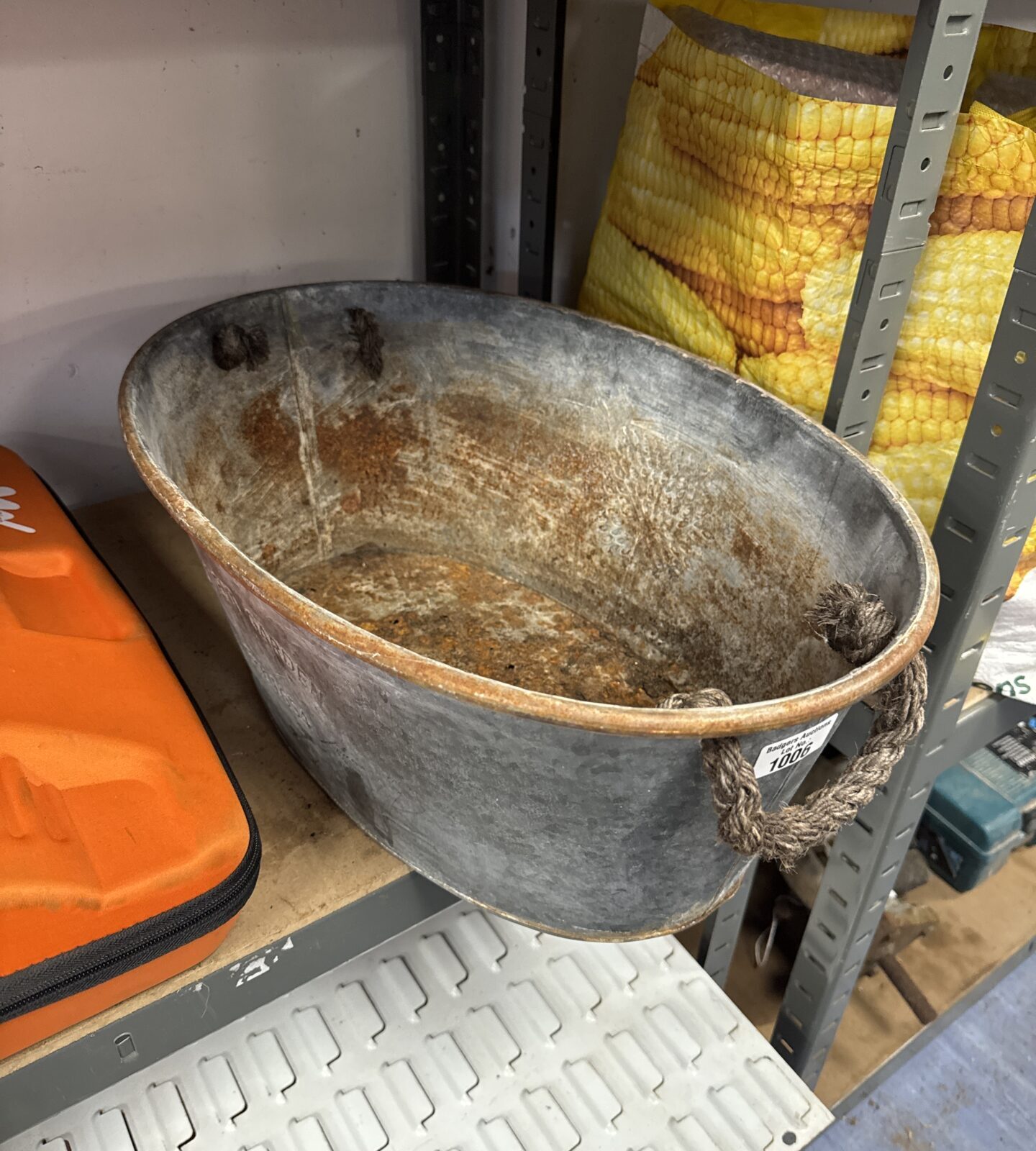 Covent Garden stamped galvanised planter - rusting at bottom