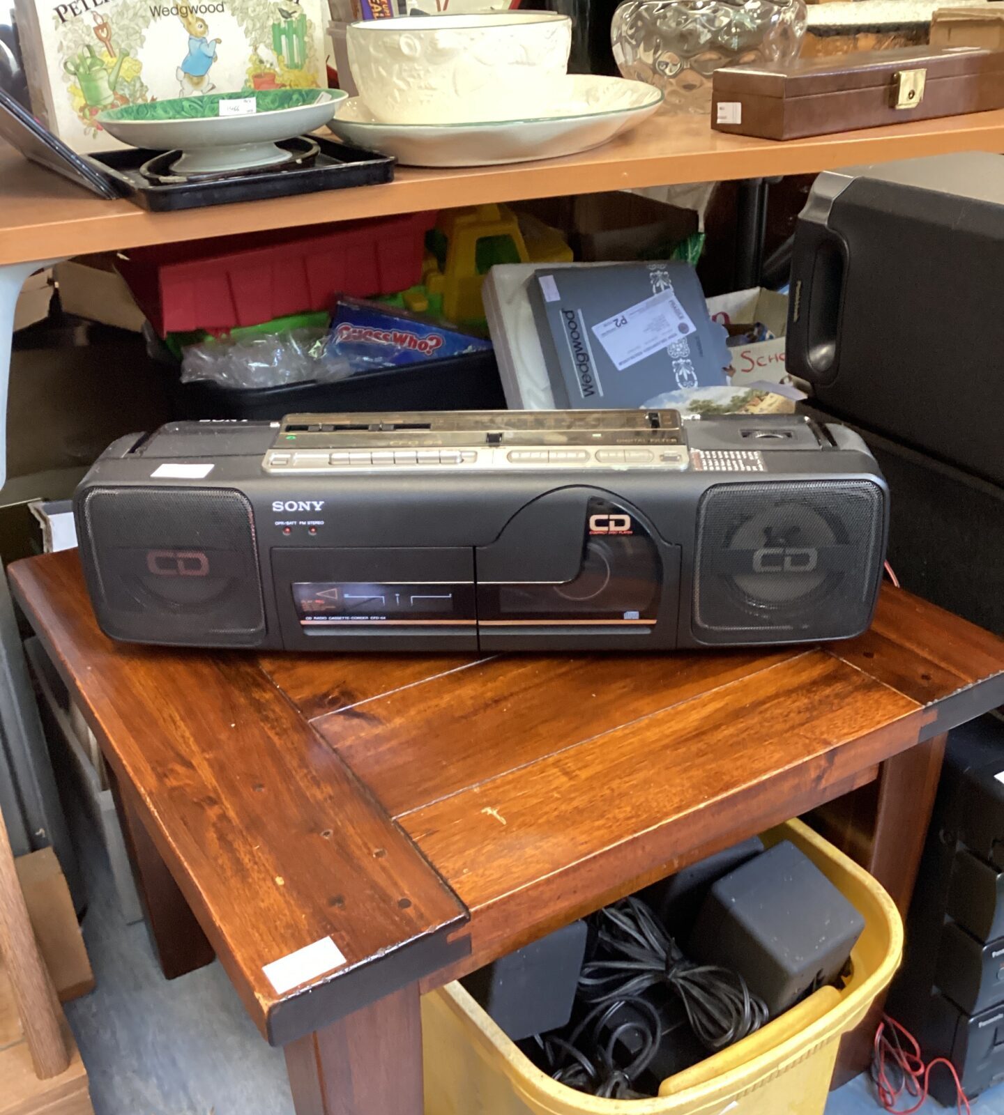 Retro Sony CFD-64 boombox cd cassette radio working