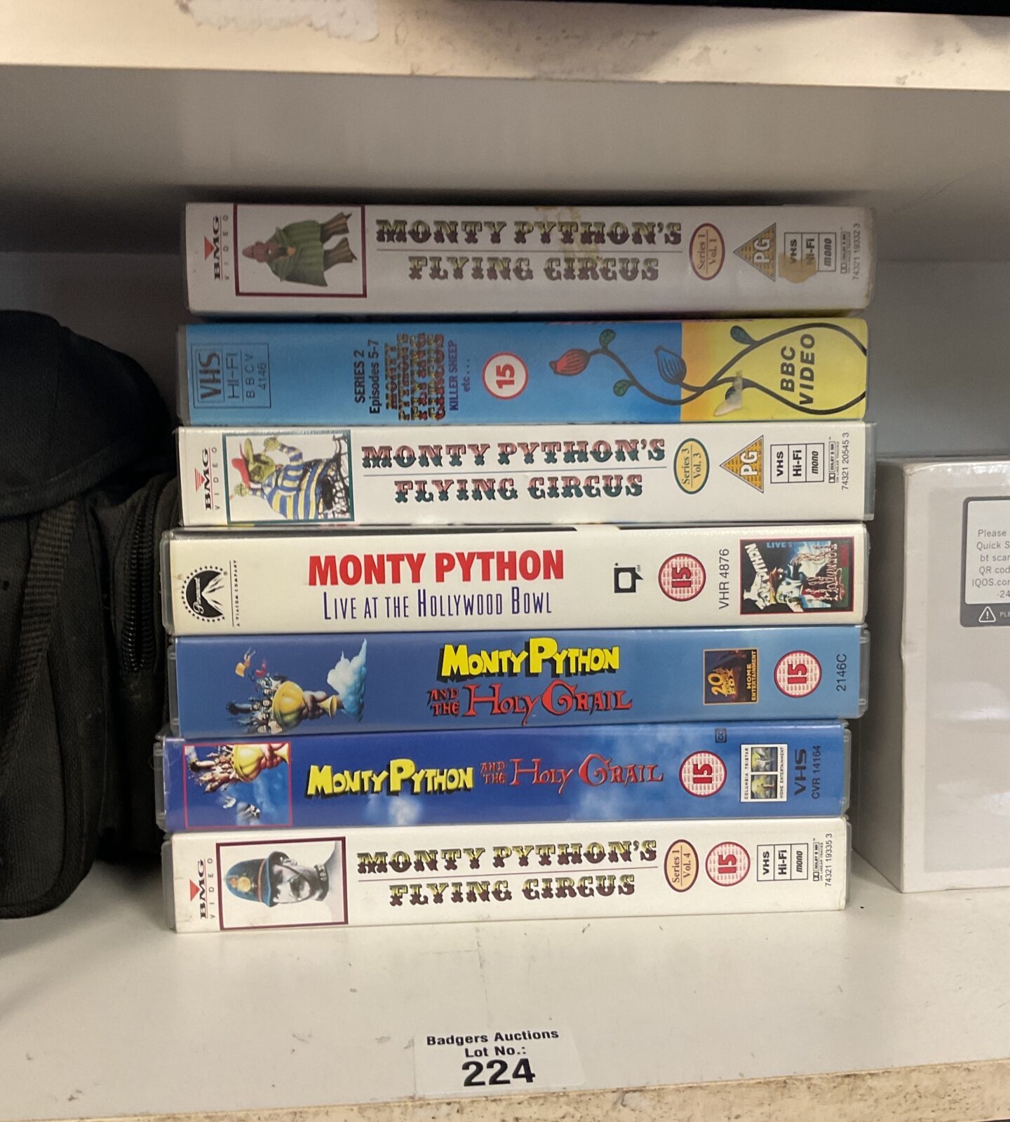 7 monty pythons flying circus vhs cassettes