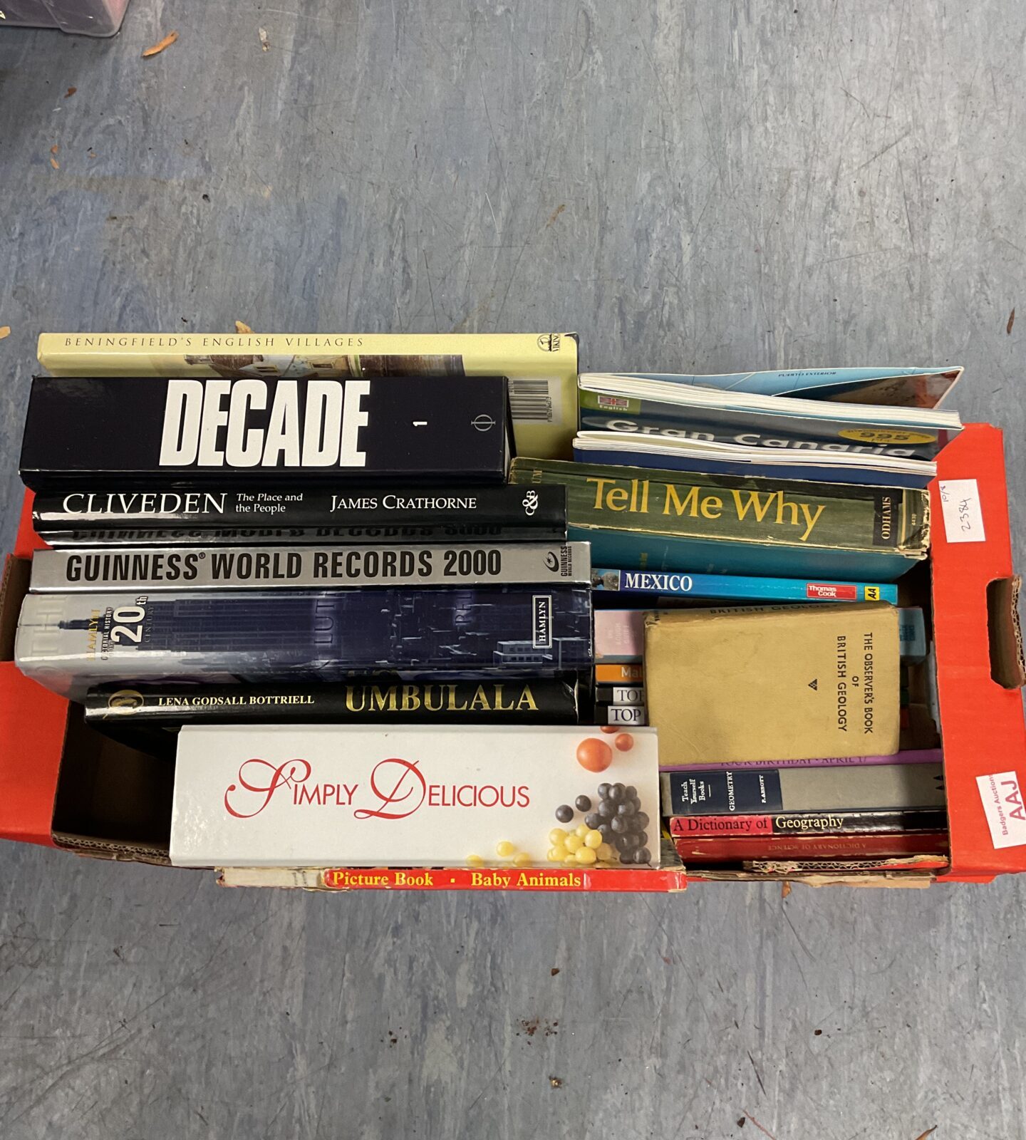 Tray of assorted books inc travel guides & others