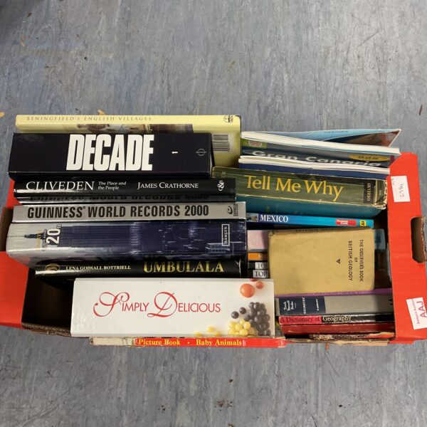 Tray of assorted books inc travel guides & others
