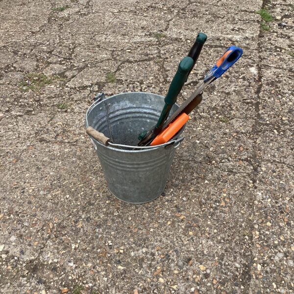 Galvanised Bucket with tools