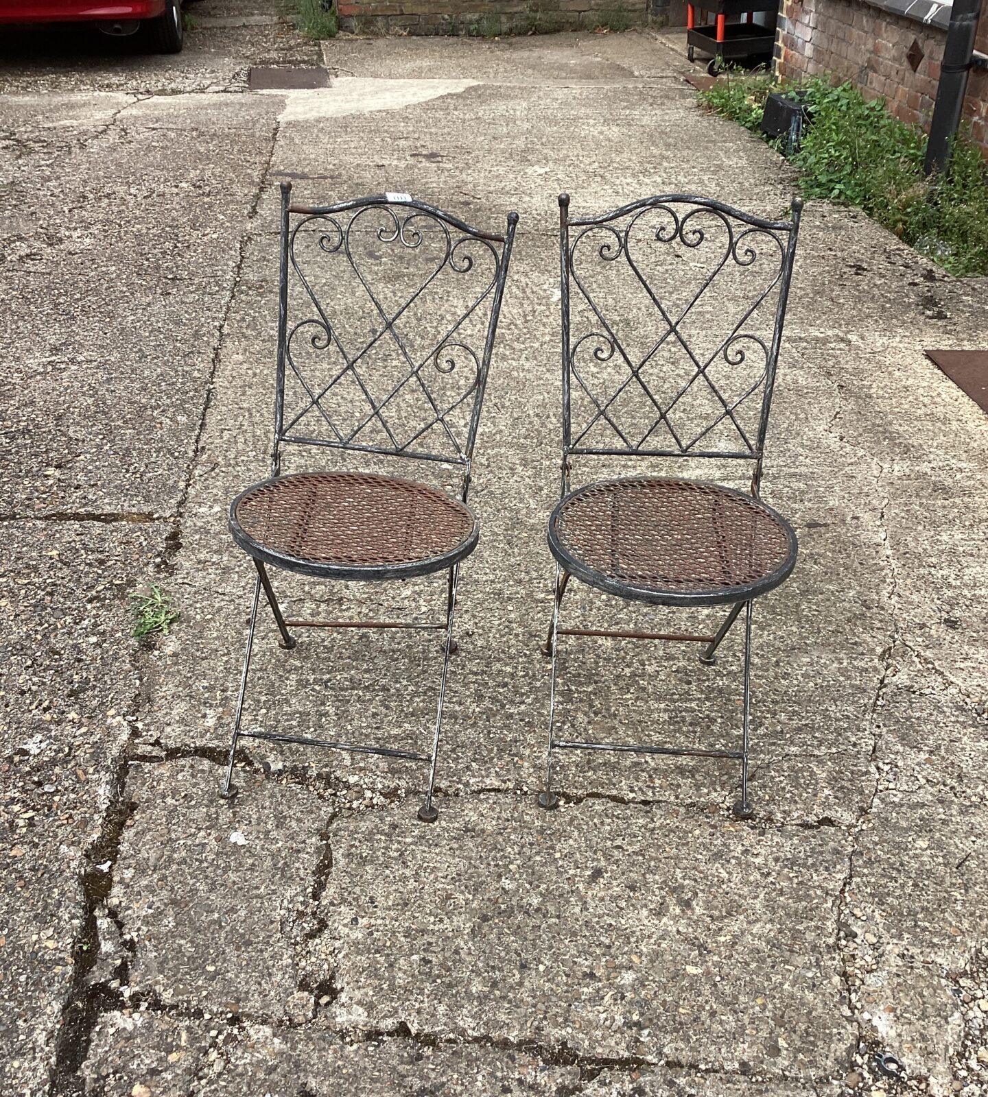 Two Metal Garden chairs