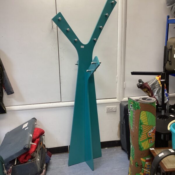 Green tree coat stand, modern designer hallway storage.