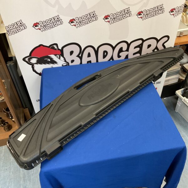 Black Flambeau rifle case for secure firearm storage.