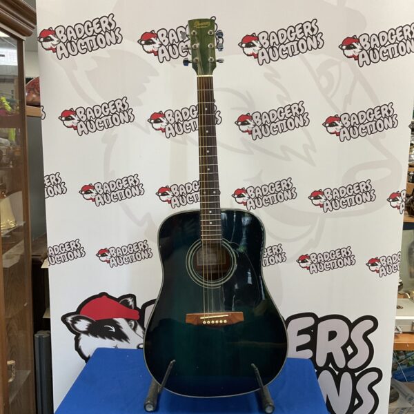 Vintage Ibanez pf10dms acoustic guitar in natural finish.