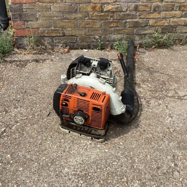 Used Stihl BR380 petrol blower for garden clearing.