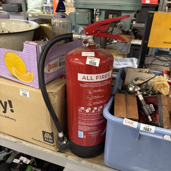 All fires fire extinguisher - showing low pressure on gauge