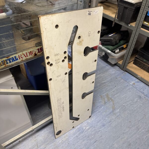 Howdens worktop jig for kitchen installation and alignment.