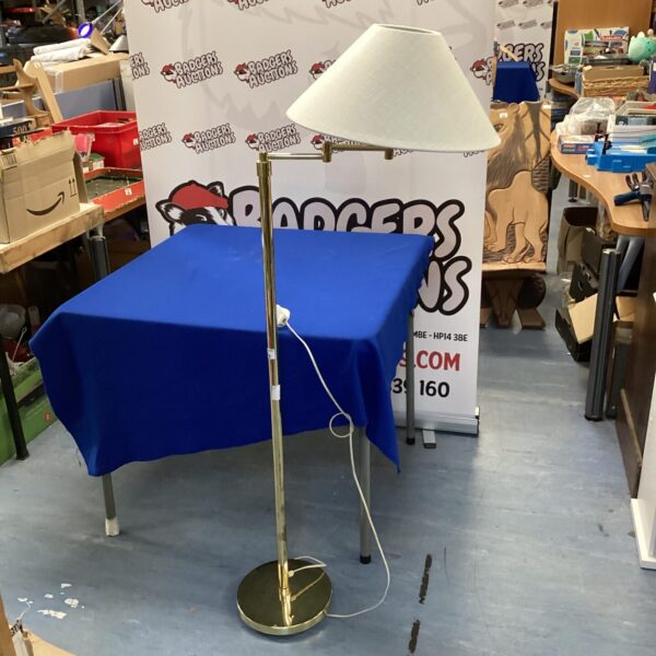 Brass floor standing standard lamp