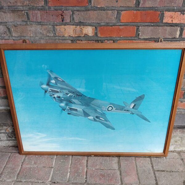 Large framed photographic print of a mosquito fighter bomber