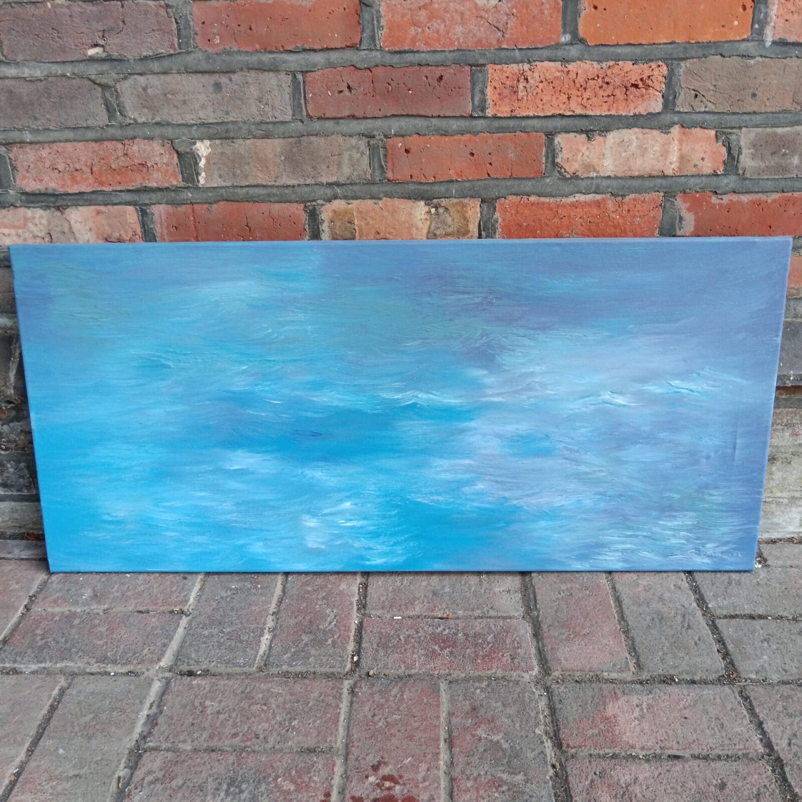 Ritva kittila oil on canvas artwork of the ocean