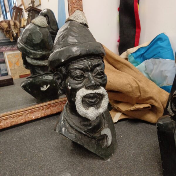 Large Zimbabwe Shana stone carved bust of a gent