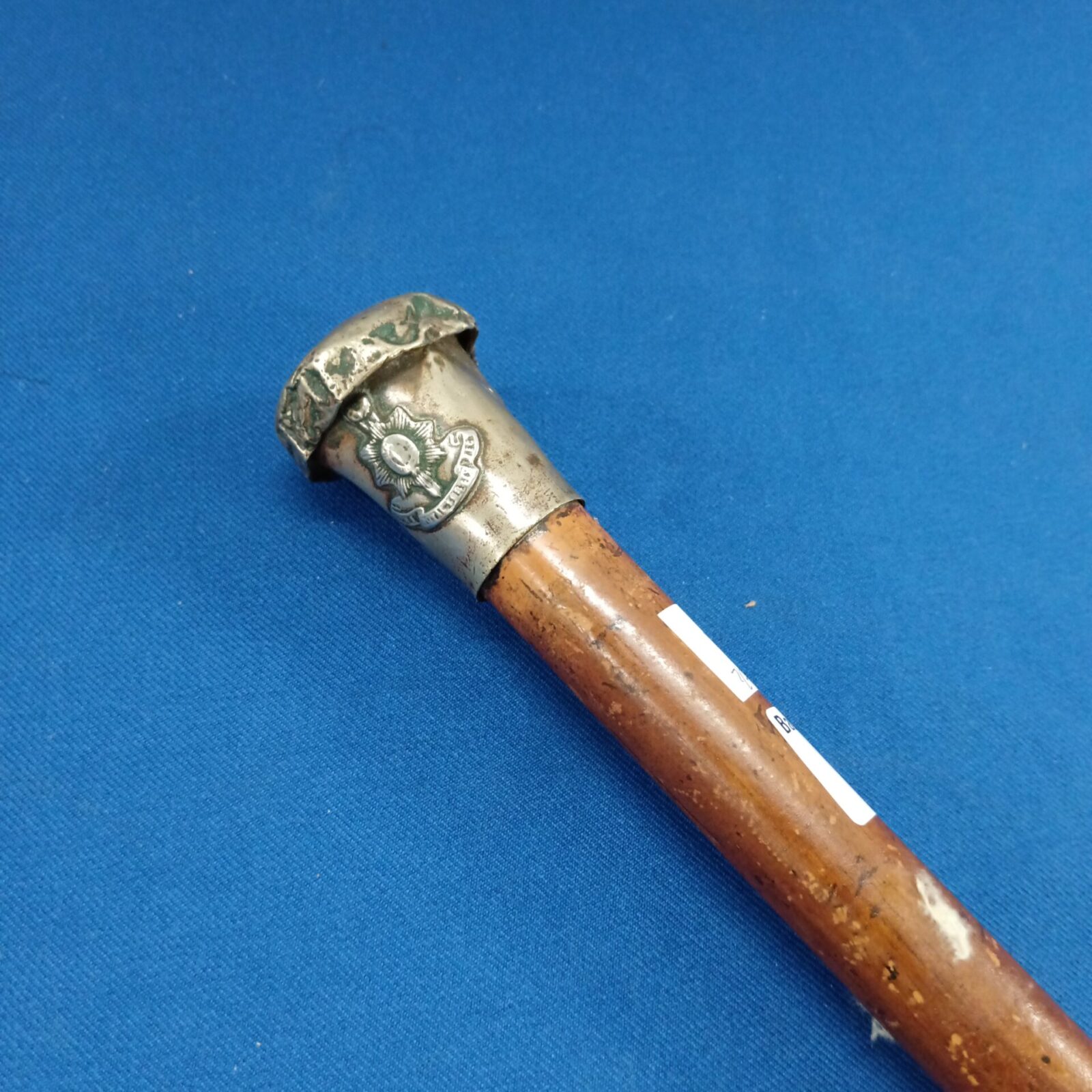 Vintage military silver topped walking cane