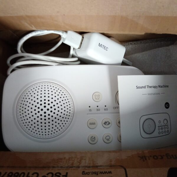 Vintage Mitec sound therapy machine for relaxation and sleep.