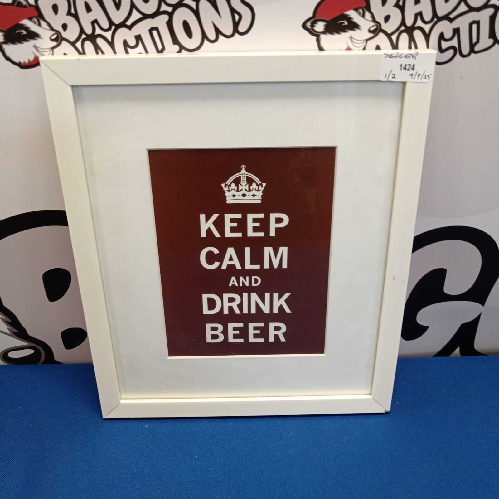 Keep calm & drink beer framed print