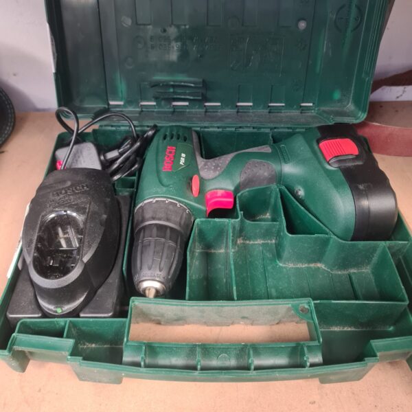 Bosch cordless drill driver, a portable power tool for DIY projects.
