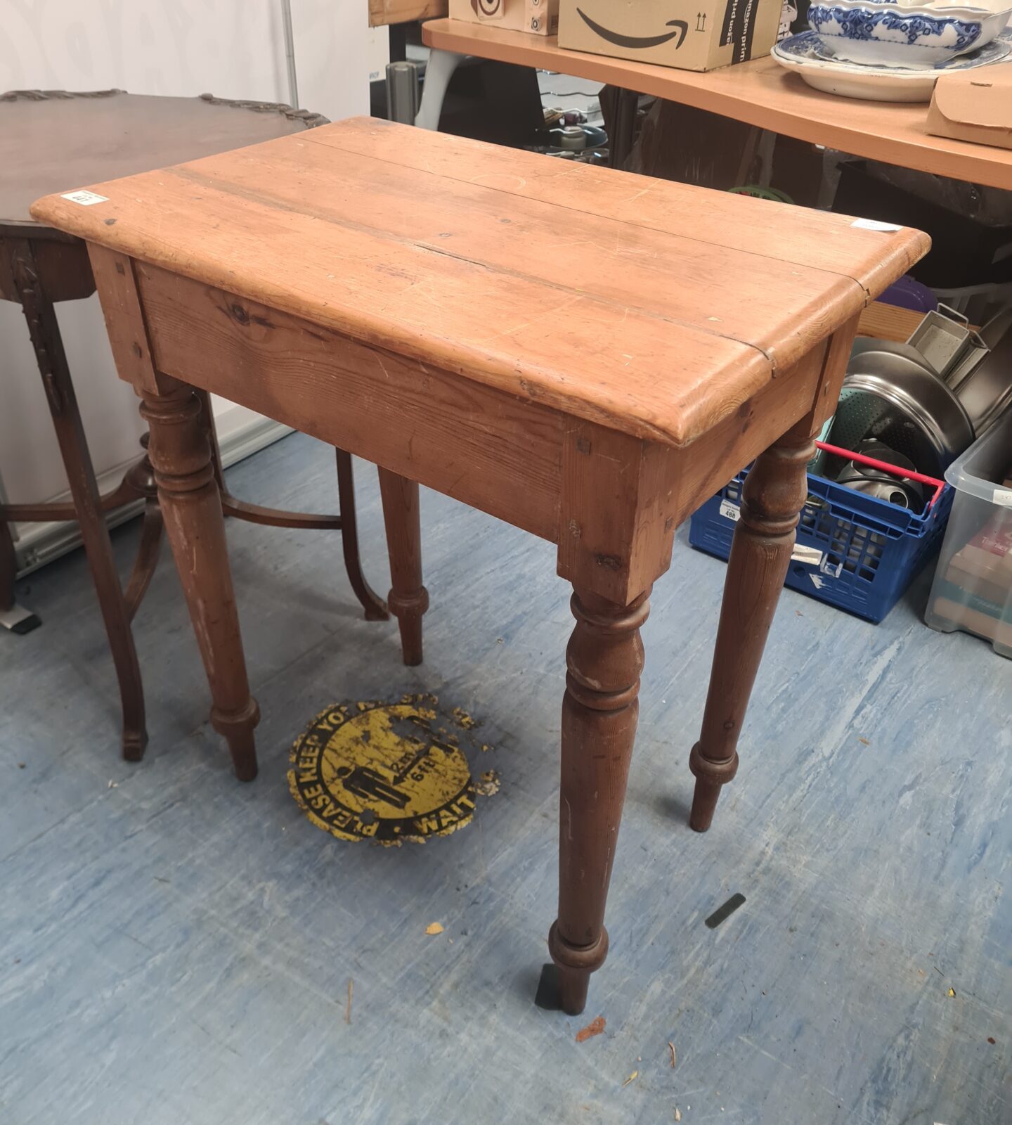 Vintage pine side table 65cmx 44cmx 75cm