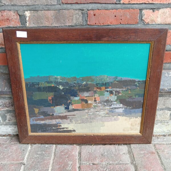 Willem Boshoff south African artist abstract oil painting of a rural landscape