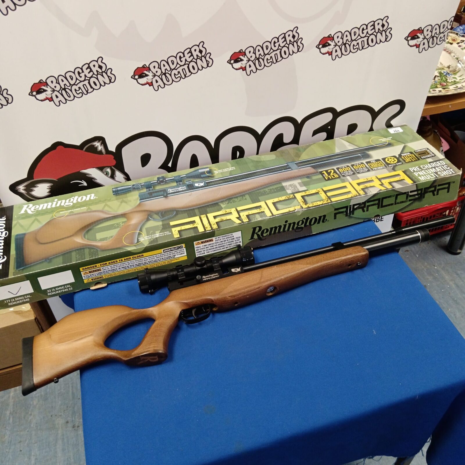 Remington airacobra pre charged rifle with scope boxed