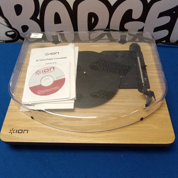 Ion USB turntable for converting vinyl records to digital audio.