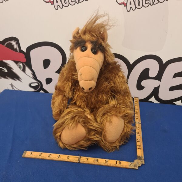 Vintage 1986 Alf plush toy, collectible 80s television character.
