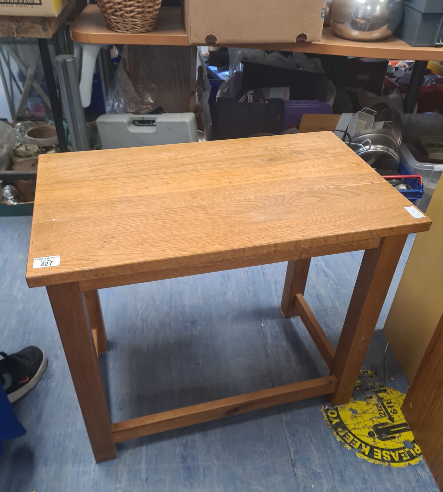 Solid oak side table